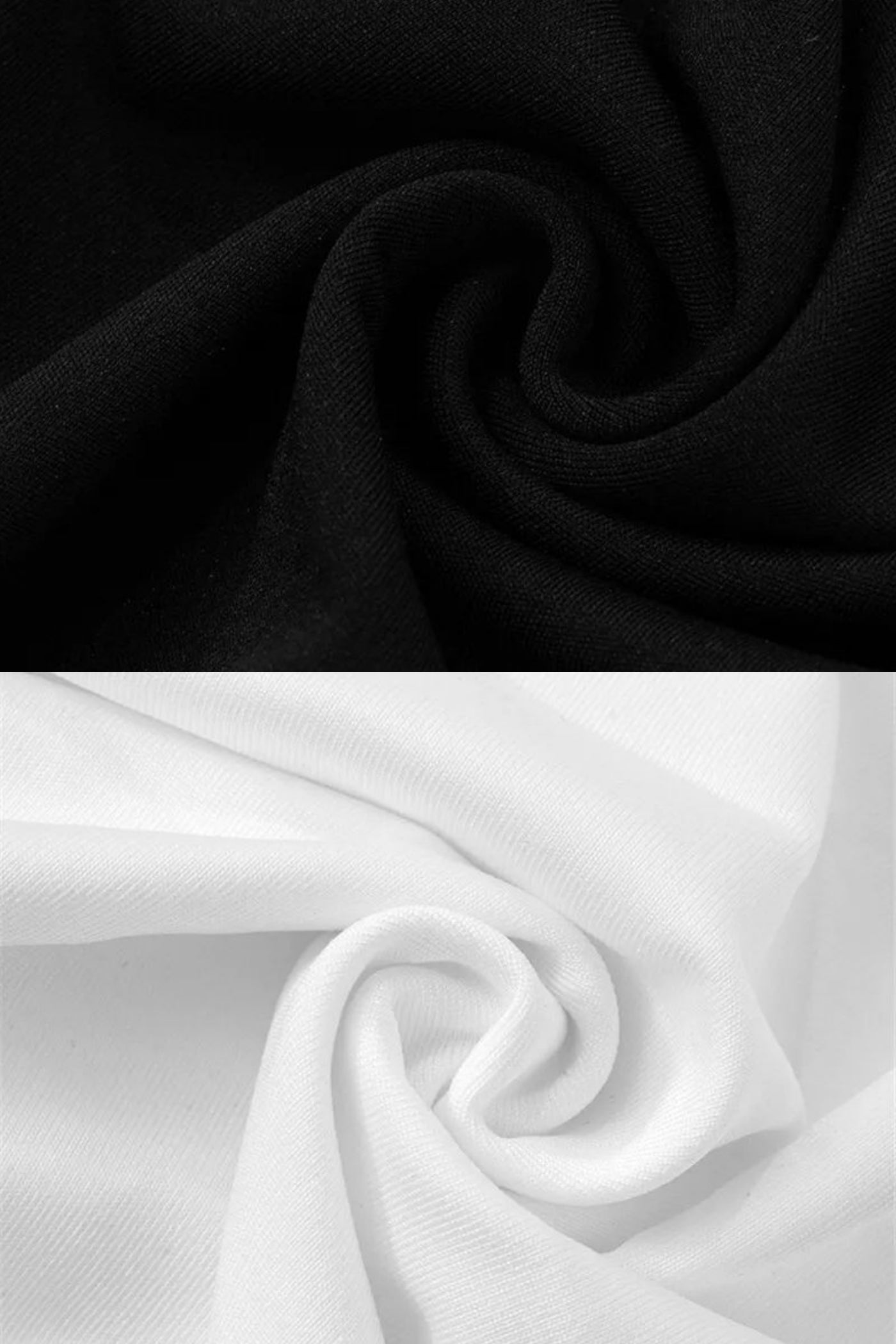 Zweifarbiges gerafftes Midikleid mit Neckholder – Schwarz & Weiß