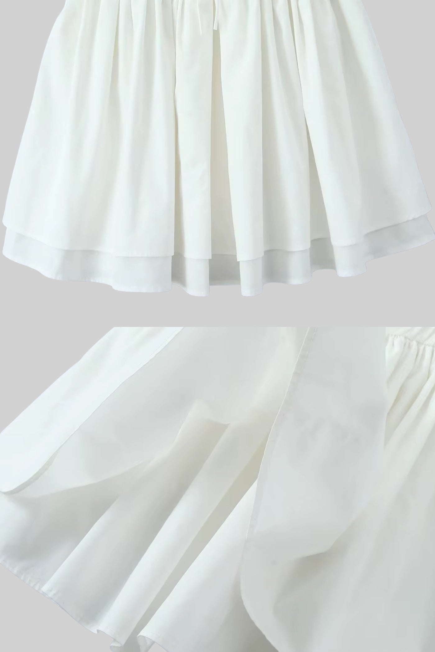 Ärmelloses Korsettkleid mit Schnürdetail vorne – Weiß