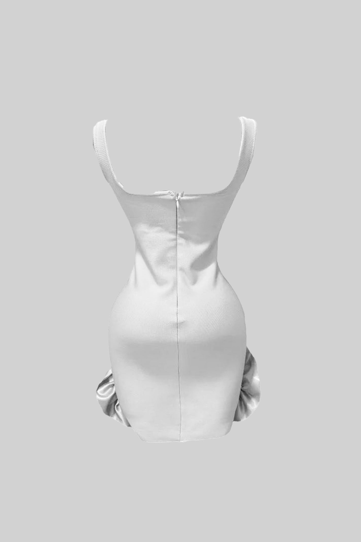 Verziertes Bodycon-Minikleid mit Kristallblumen – Weiß