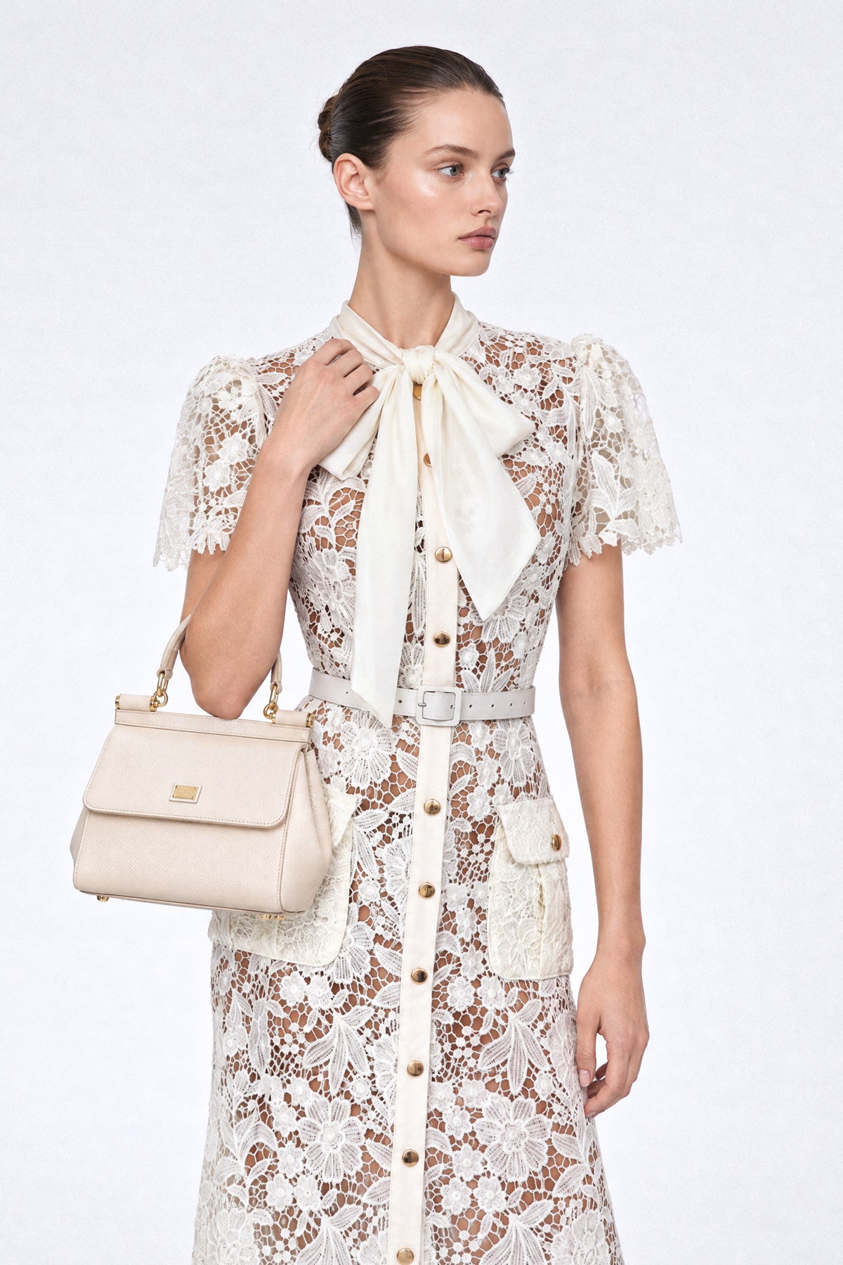 Guipure Lace Shirt Dress - Ivoire