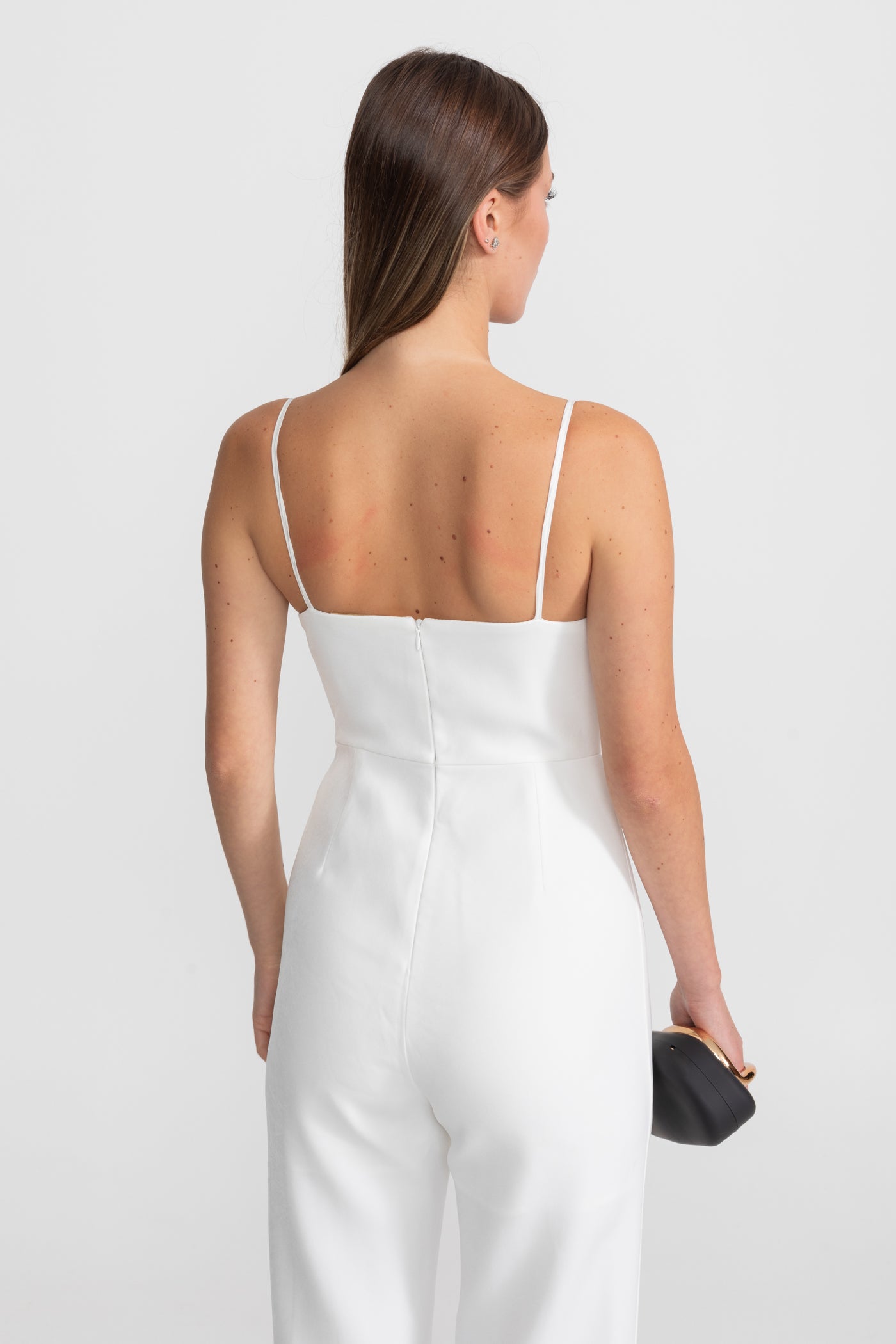 Jumpsuit mit Flügel-Detail – Weiß & Schwarz