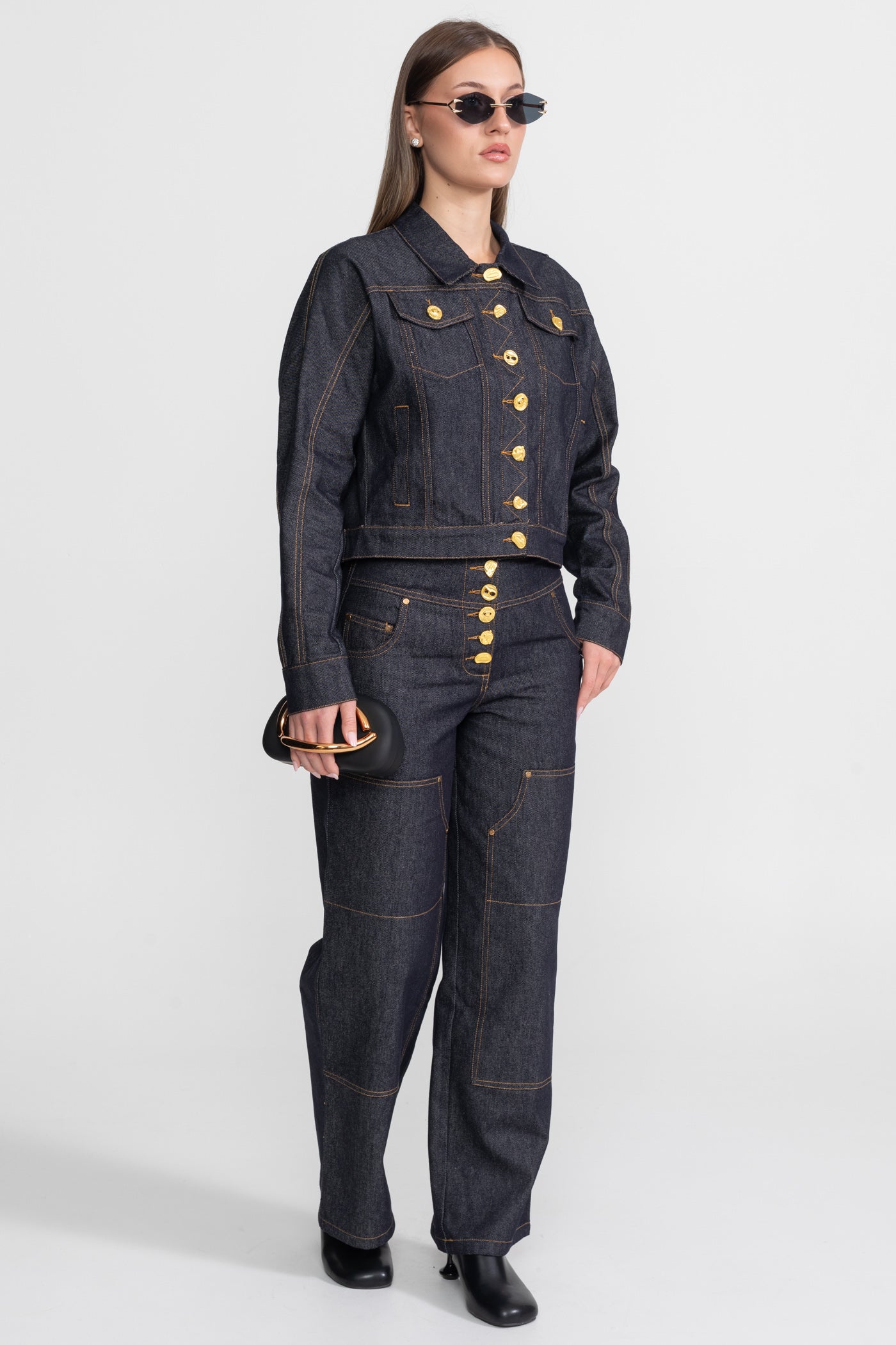 Goldknopf Denim Co-ord Set – Indigo