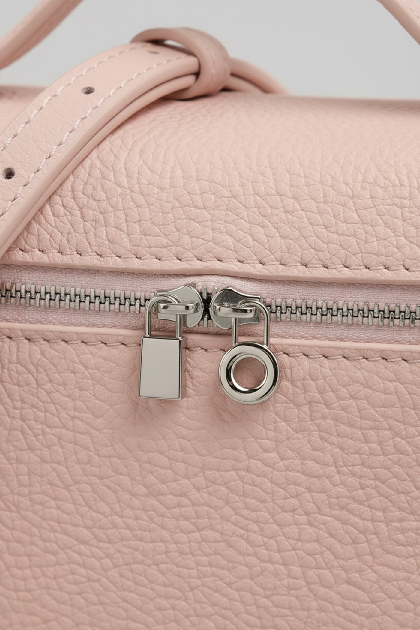 Strukturierte Vanity Bag mit Henkel - Pink