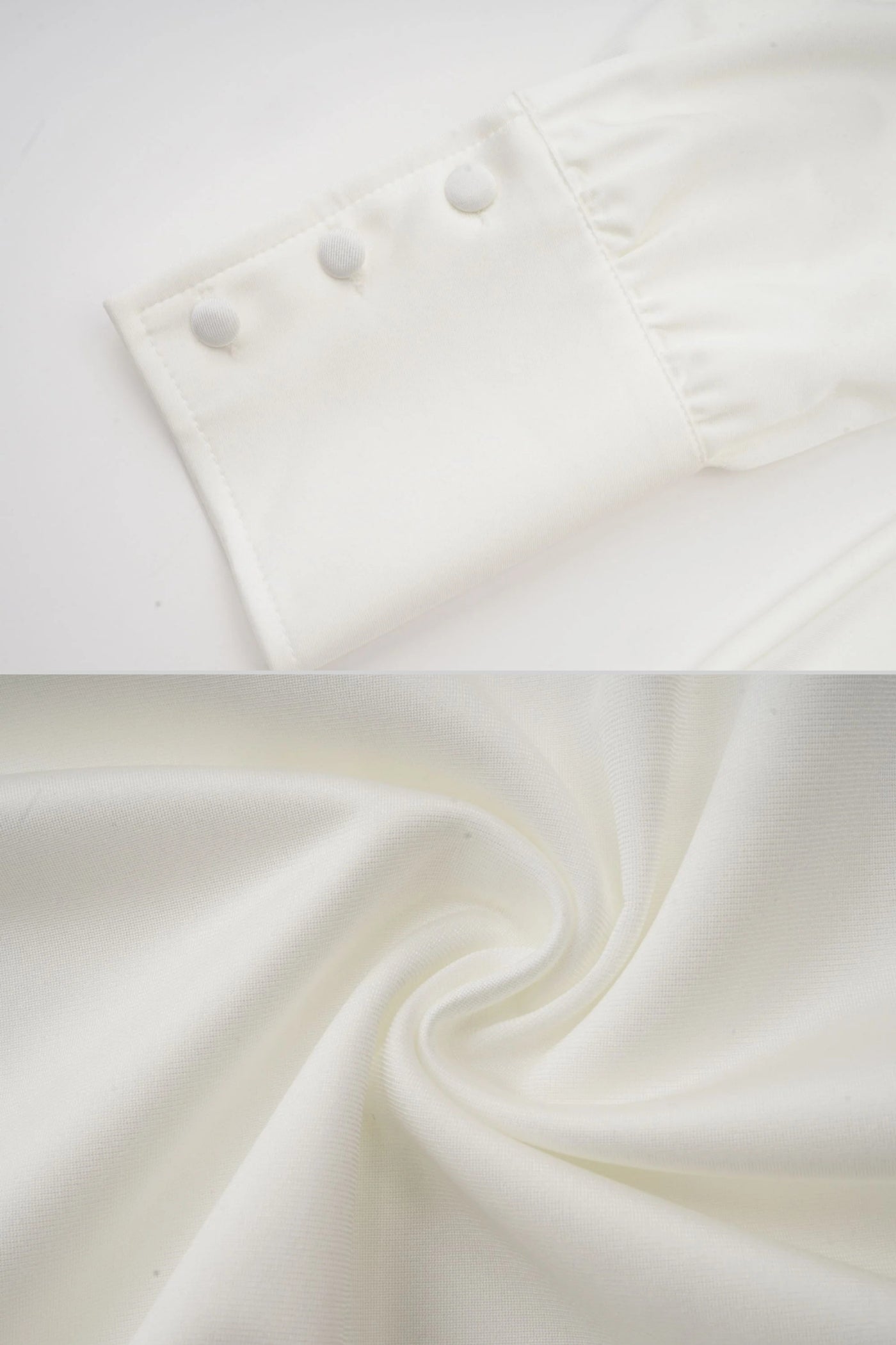 Elegant High-Collar Dress With Draped Details And Side Rose Embellishment - Ivoire