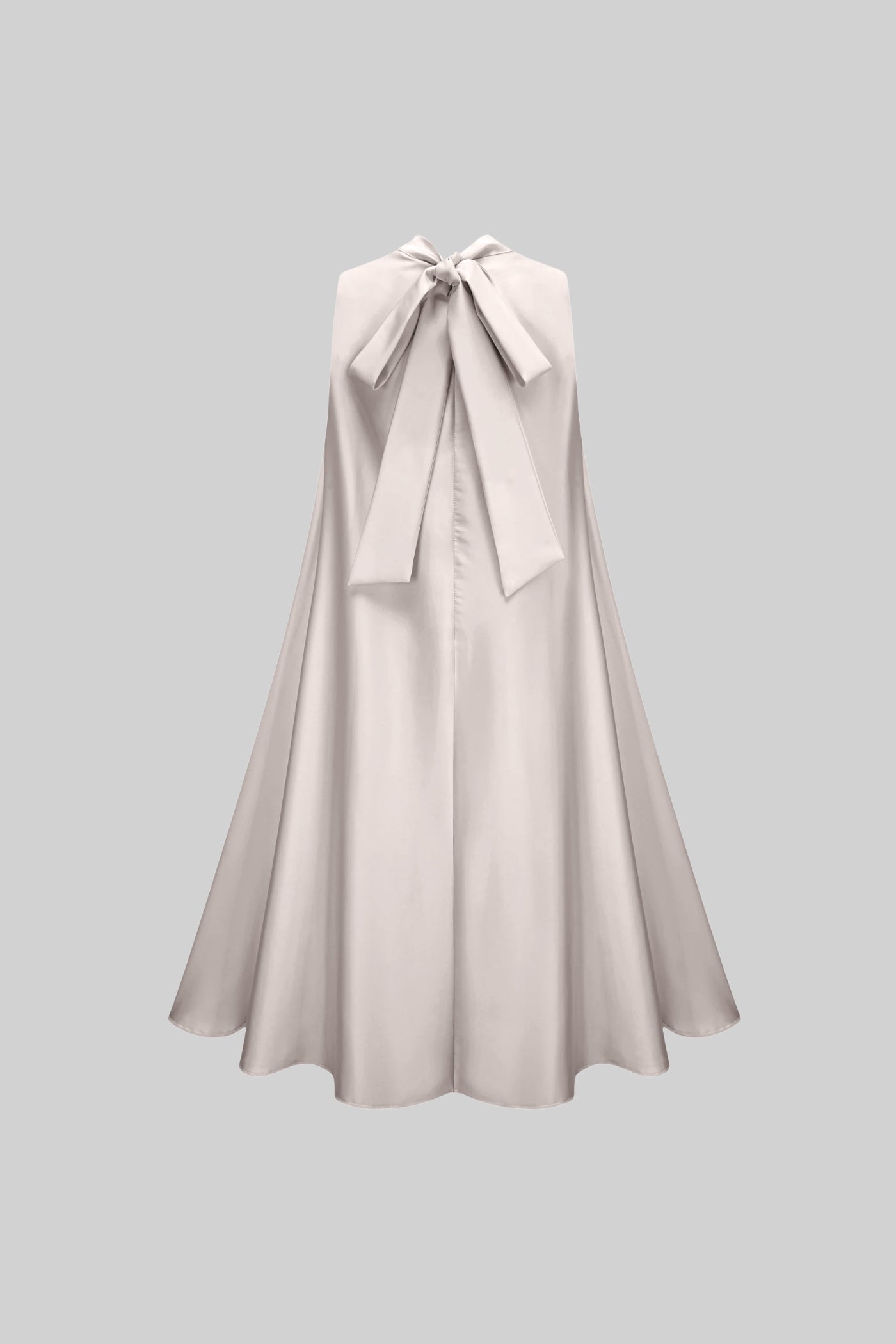 Sleeveless Floral A-Line Dress With High Collar And Textured Embellishments - White