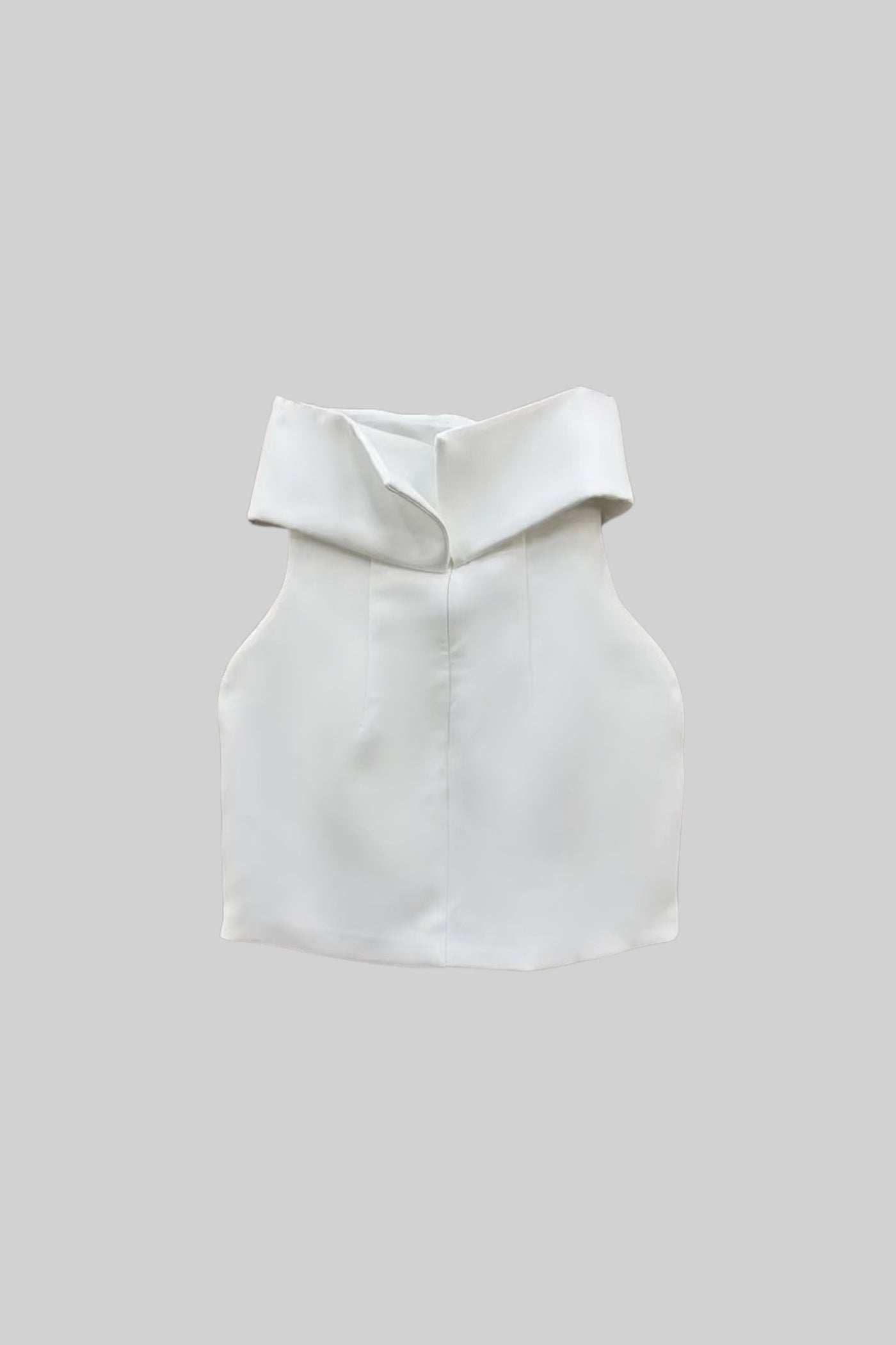 Elegant Strapless Mini Dress With Flared Hemline - White