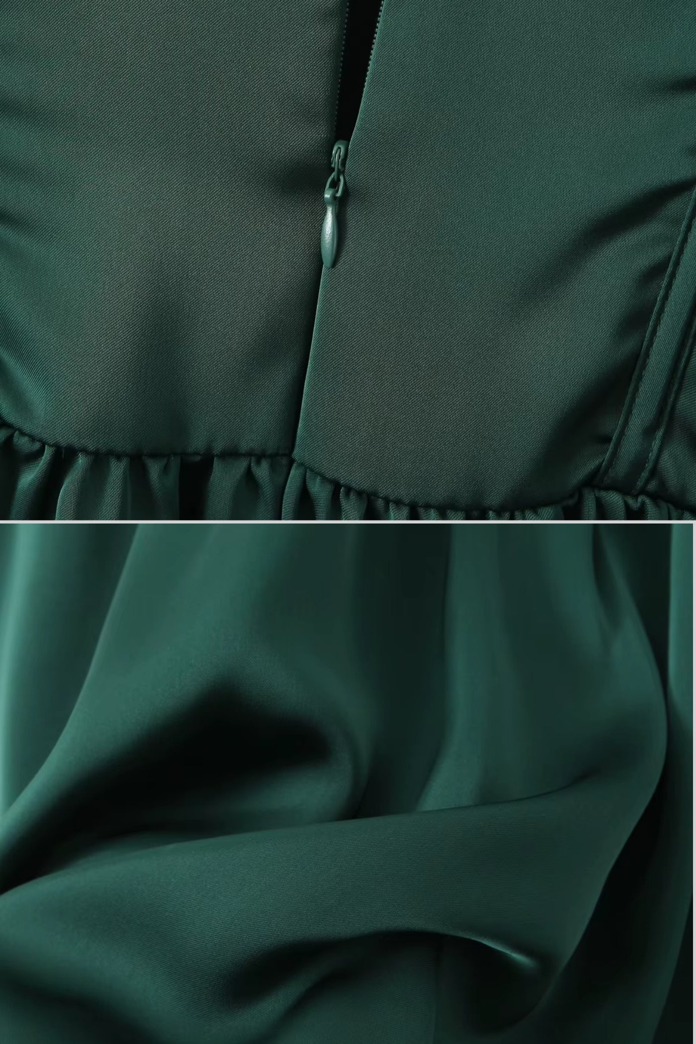 Elegantes ärmelloses Korsettkleid mit tiefem V-Ausschnitt – Dunkelgrün 