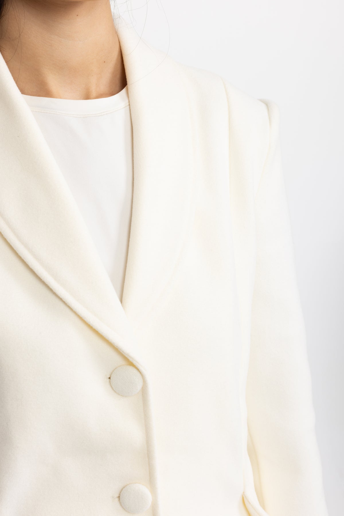 Taillierter Longline-Mantel mit modellierter Schulterpartie – Off-White 