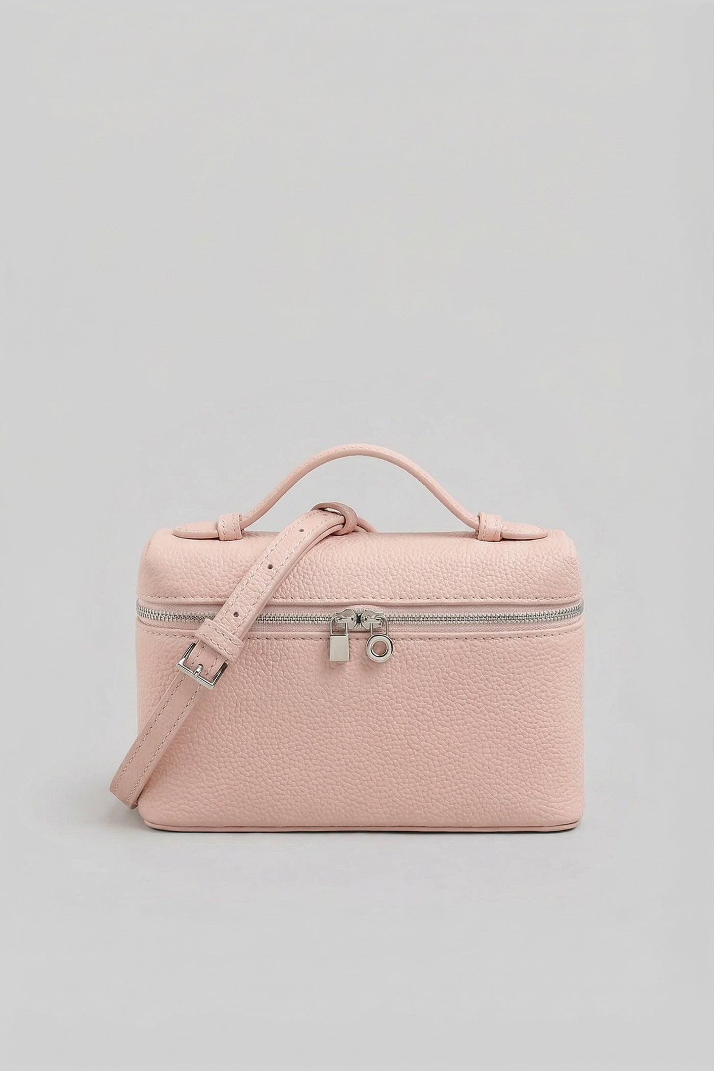 Strukturierte Vanity Bag mit Henkel - Pink 